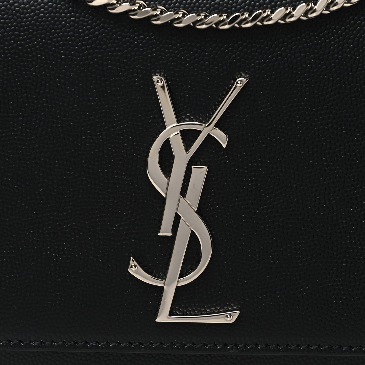Grain De Poudre Medium Classic Monogram Kate Satchel Black