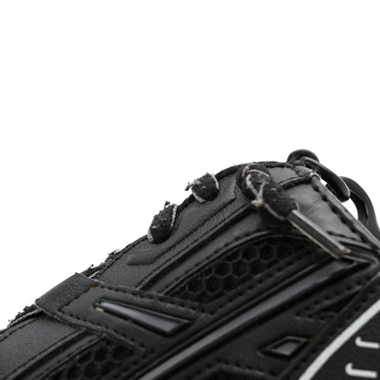 Faux Calfskin Fabric Sneakerhead Crossbody Wallet Black