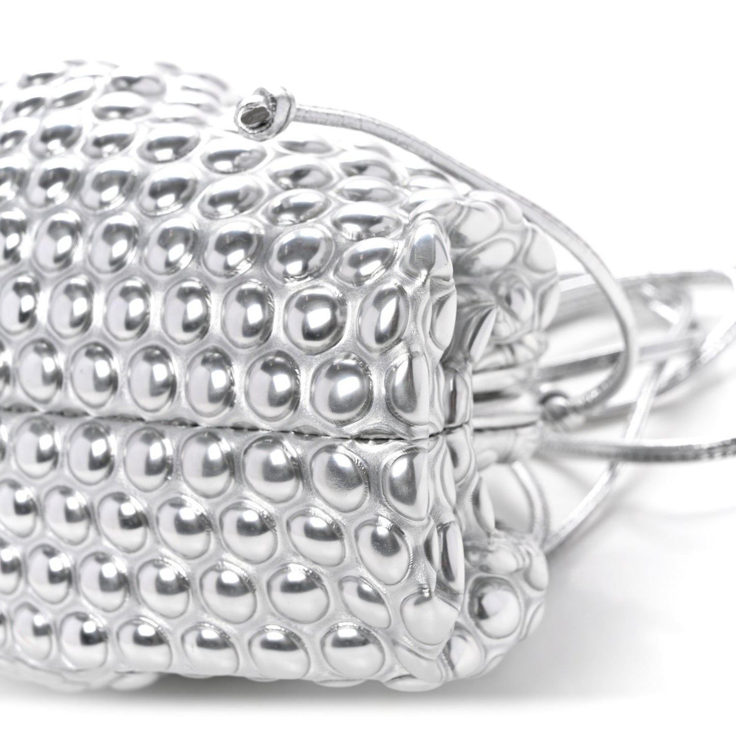 Metallic Fabric Bubble Wrap The Mini Pouch Silver