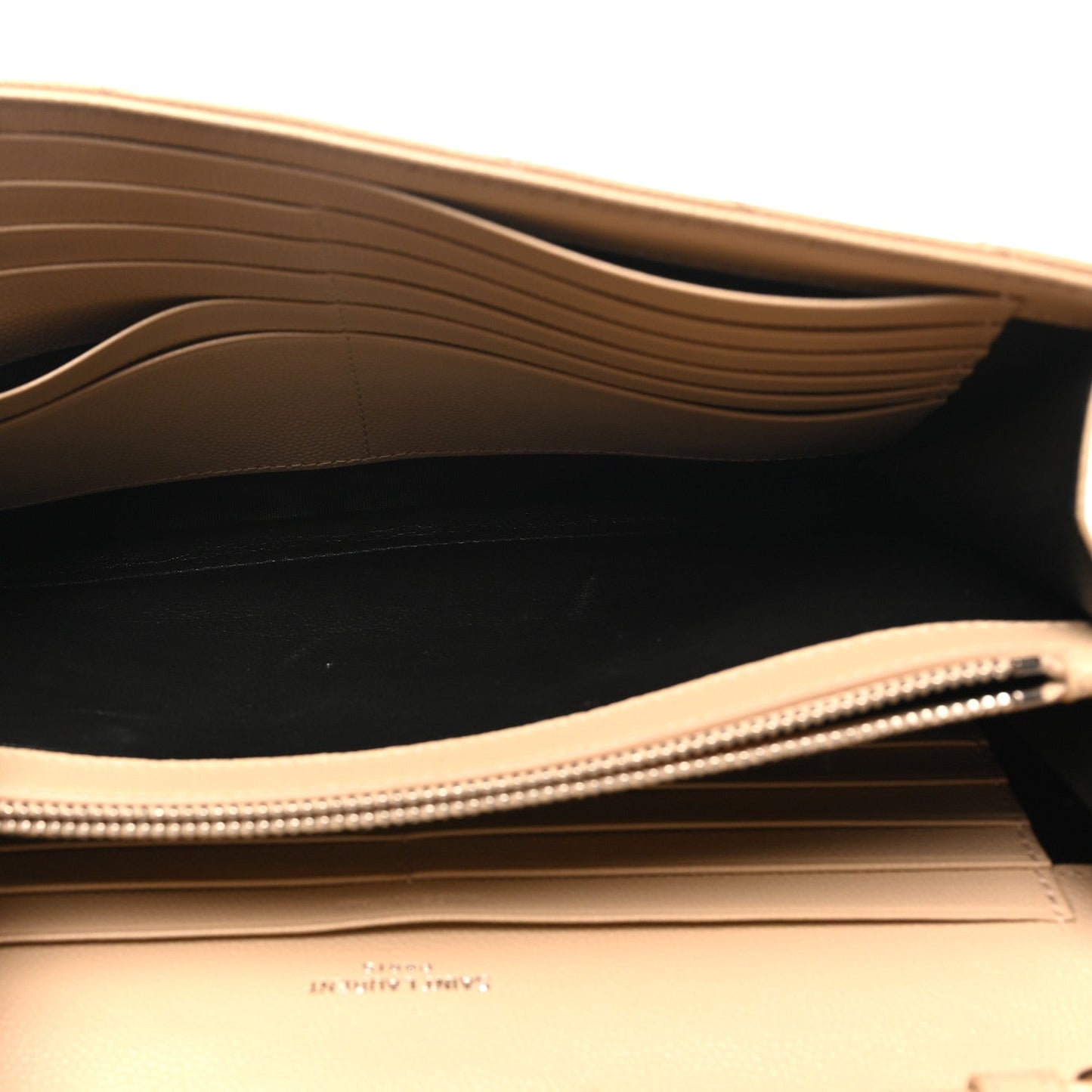 Grain De Poudre Matelasse Chevron Monogram Chain Wallet Nude Powder
