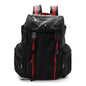 Techno Canvas Web Double Buckle Backpack Black