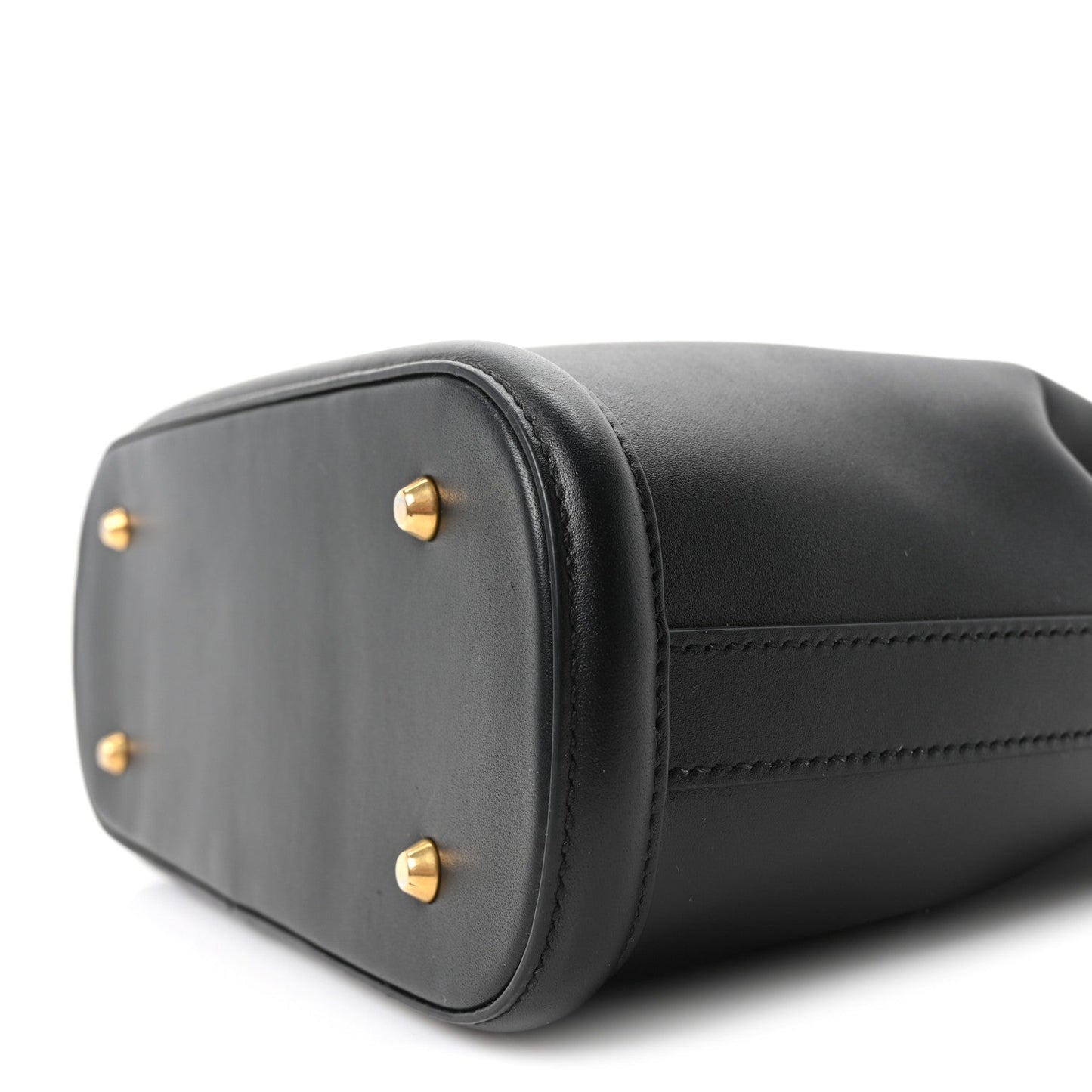 Calfskin CD Embossed Medium C'est Chain Bucket Bag Black