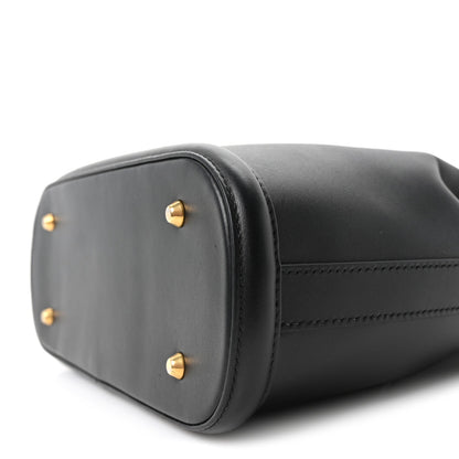 Calfskin CD Embossed Medium C'est Chain Bucket Bag Black
