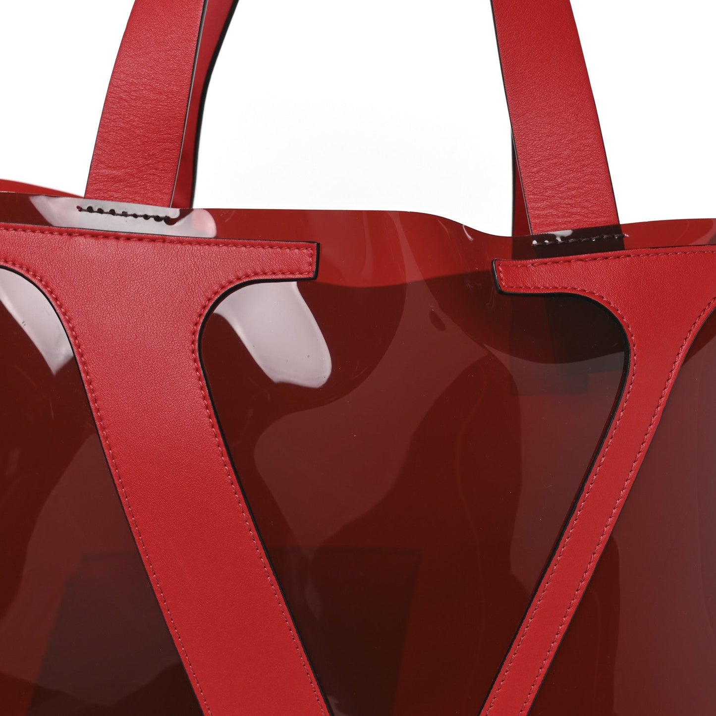 PVC Vlogo Escape Tote Red