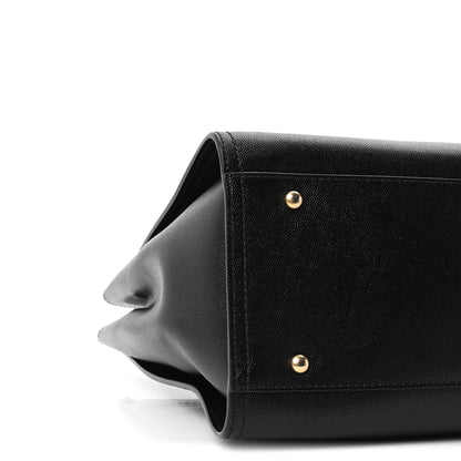 Caviar Small Studded Deauville Tote Black