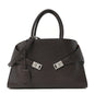 Natural Grain Calfskin Bicolor Large Hug Bag Testa Di Moro Flame Red