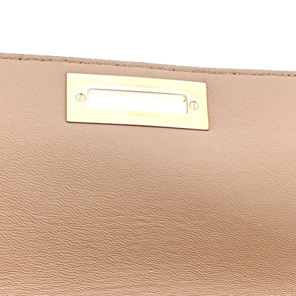 Grained Calfskin Sofia Satchel Moka