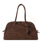 Suede Crocodile Embossed Le Turismo Dark Brown