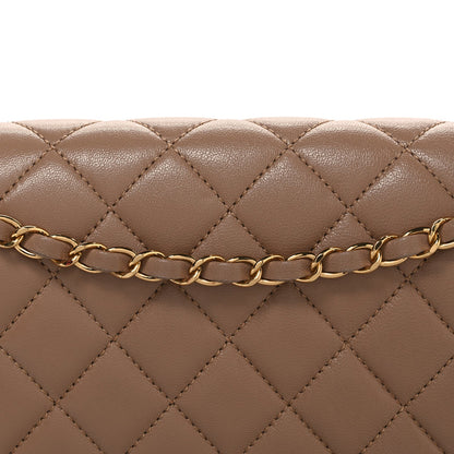 Sheepskin Quilted Vintage Mademoiselle Flap Beige