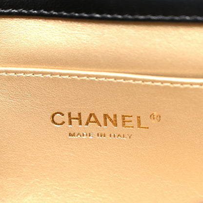 Lambskin Quilted Pearl Small Flap Black