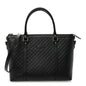 Soft Microguccissima Small Zippered Satchel Black