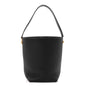 Grained Calfskin Small N/S Hook Tote Black