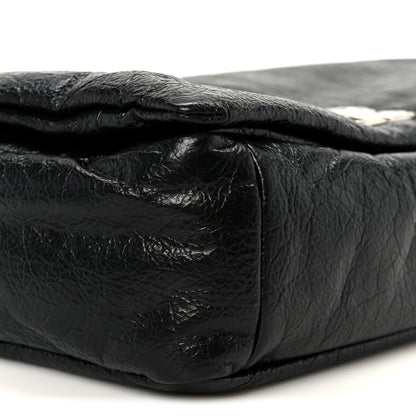 Arena Calfskin Small Monaco Flap Bag Black