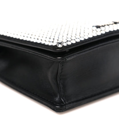 Nappa Crystal Starlight Mini Clutch Bag Black