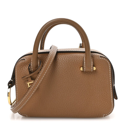 Taurillon Soft Nano Cool Box Satchel Vegetal Ivory