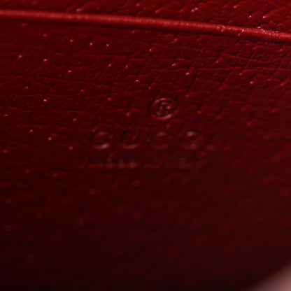 GG Supreme Monogram Tian Chain Wallet Beige Multicolor Red