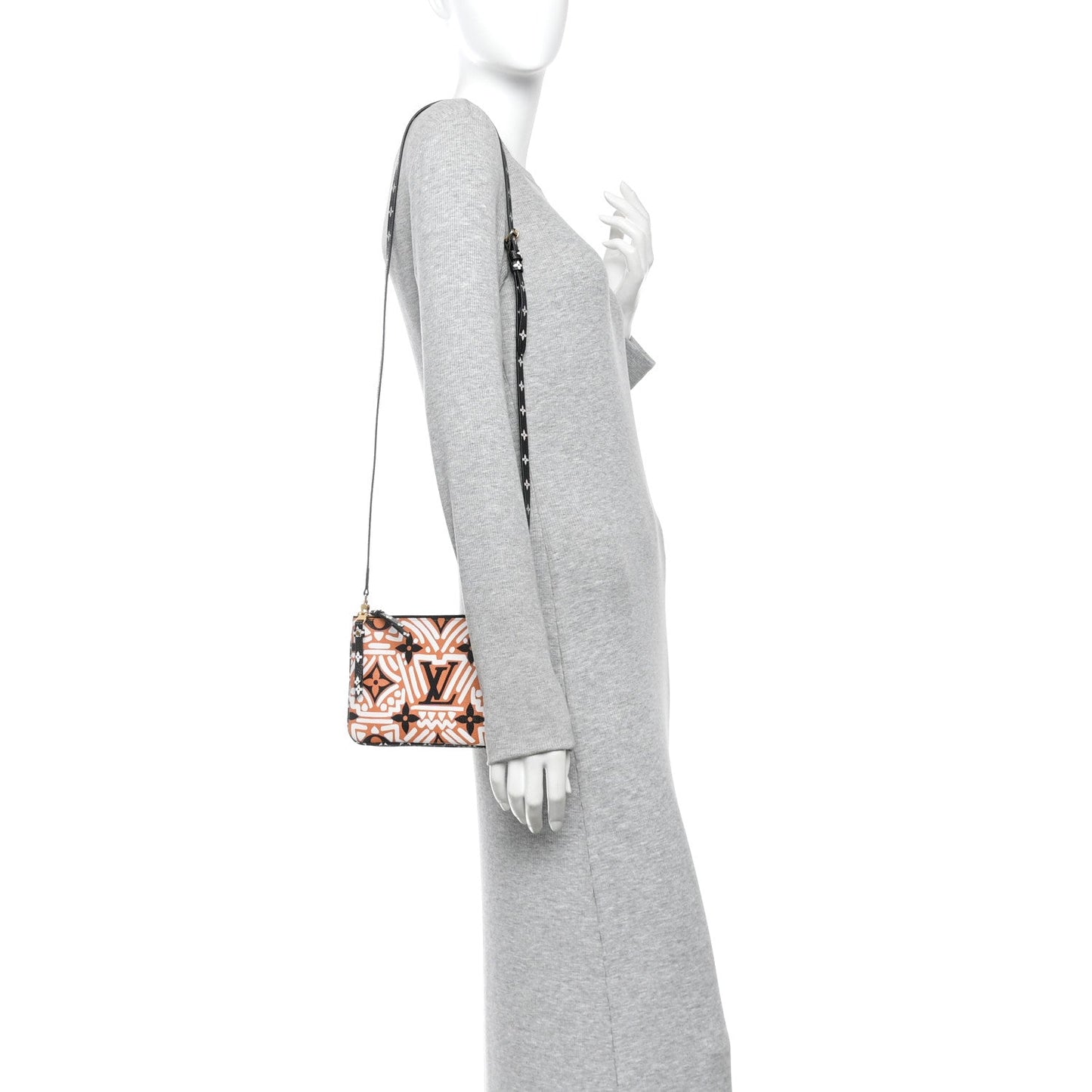 Monogram Giant Crafty Double Zip Pochette Creme Caramel
