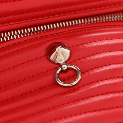 Shiny Nappa Trapuntata Mini Backpack Papavero