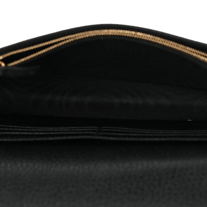 Calfskin Mini GG Marmont Chain Wallet Black