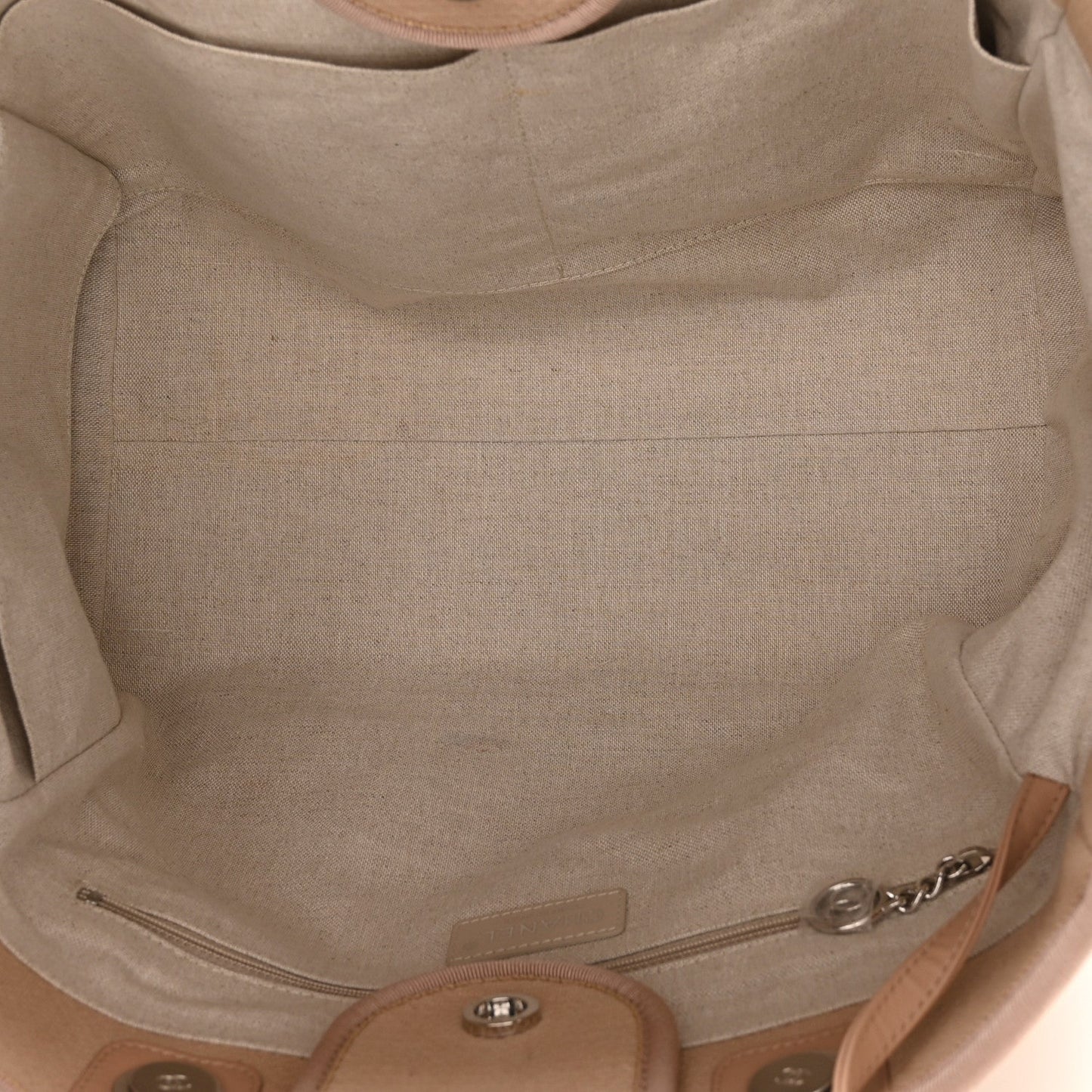 Mixed Fibers Medium Deauville Tote Beige