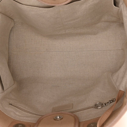 Mixed Fibers Medium Deauville Tote Beige