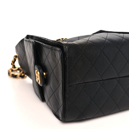 Caviar Quilted Small Chanel 25 Handbag Black