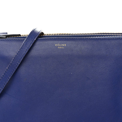 Lambskin Large Trio Crossbody Bag Indigo
