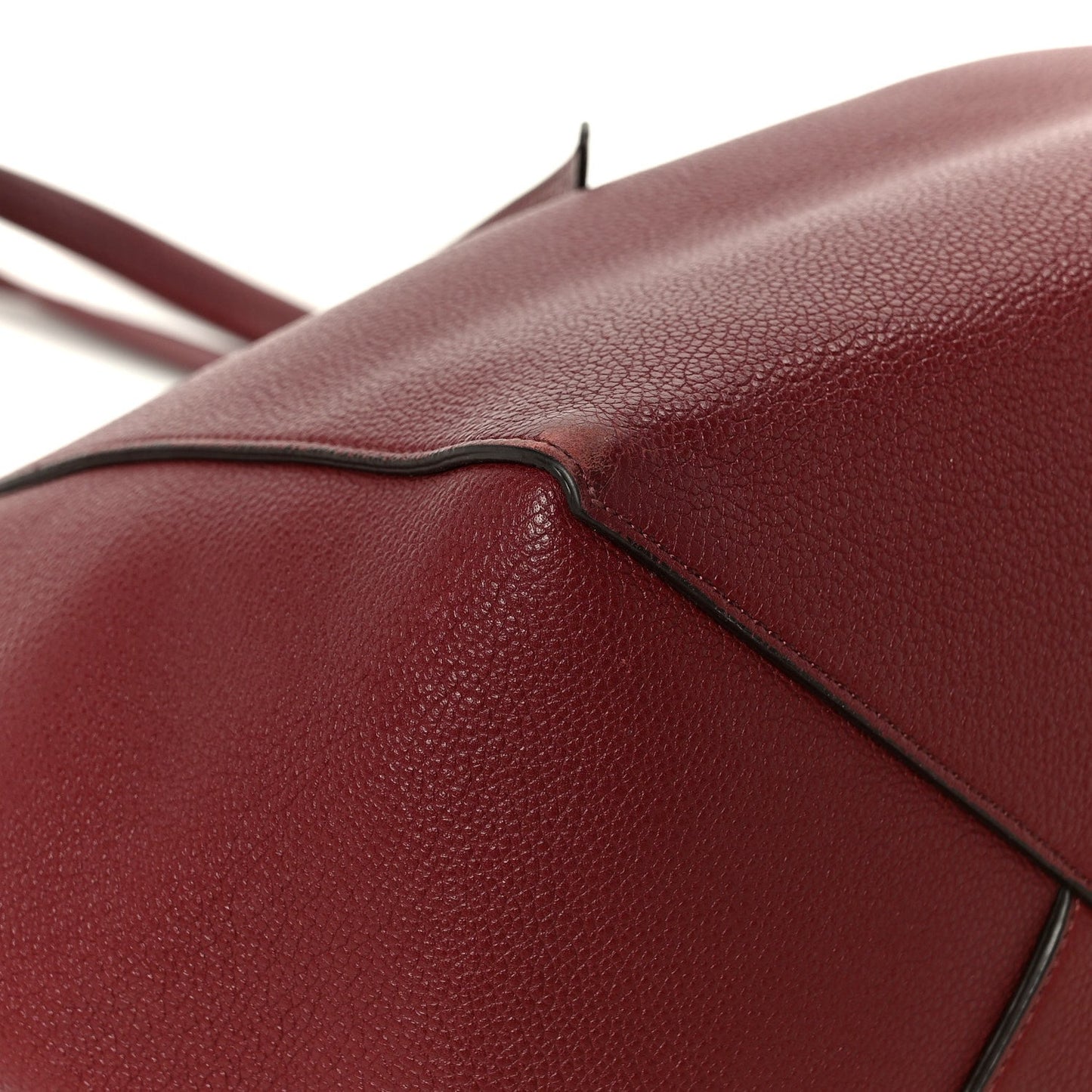 Soft Grained Calfskin Small Belt Cabas Phantom Light Burgundy