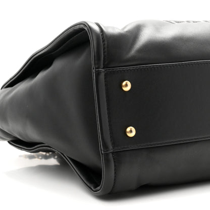 Calfskin Small Deauville Tote Black