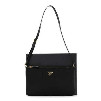 Re-Nylon Saffiano Pouch Black
