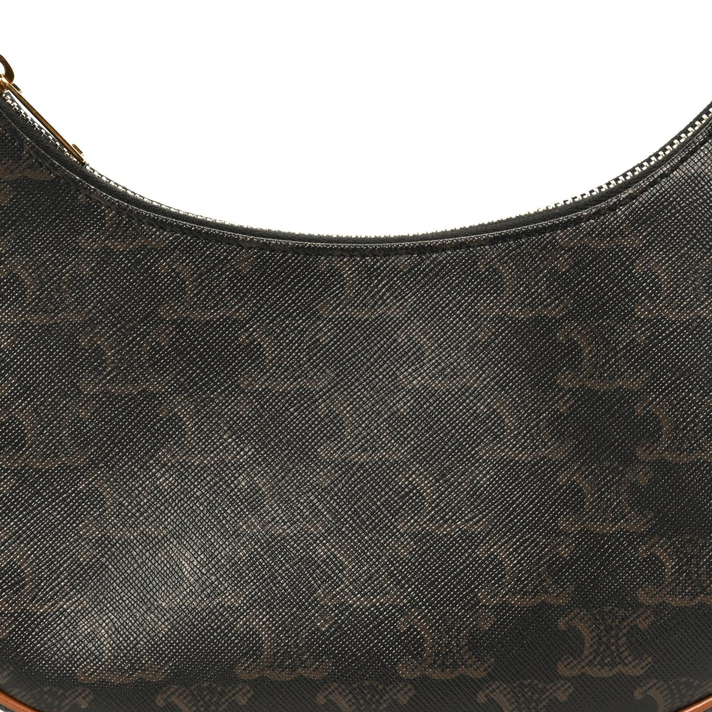 Triomphe Canvas Calfskin Ava Shoulder Bag Tan