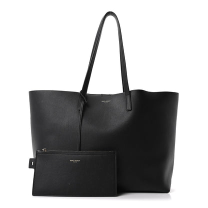 Calfskin Large Shopping Tote Black
