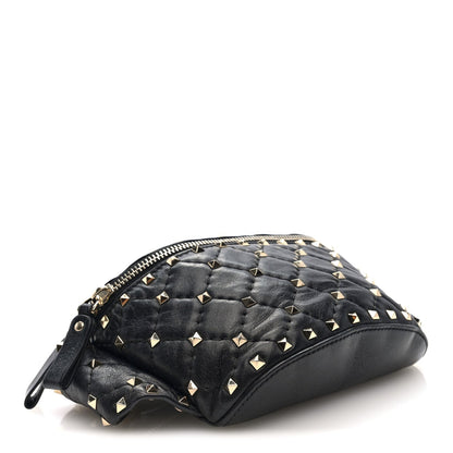 Nappa Rockstud Spike Belt Bag 95 Black