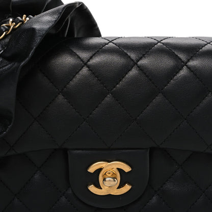 Lambskin Quilted Mini Romance Rectangular Flap Black