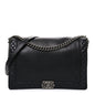 Calfskin Large Boy Reverso Flap Black