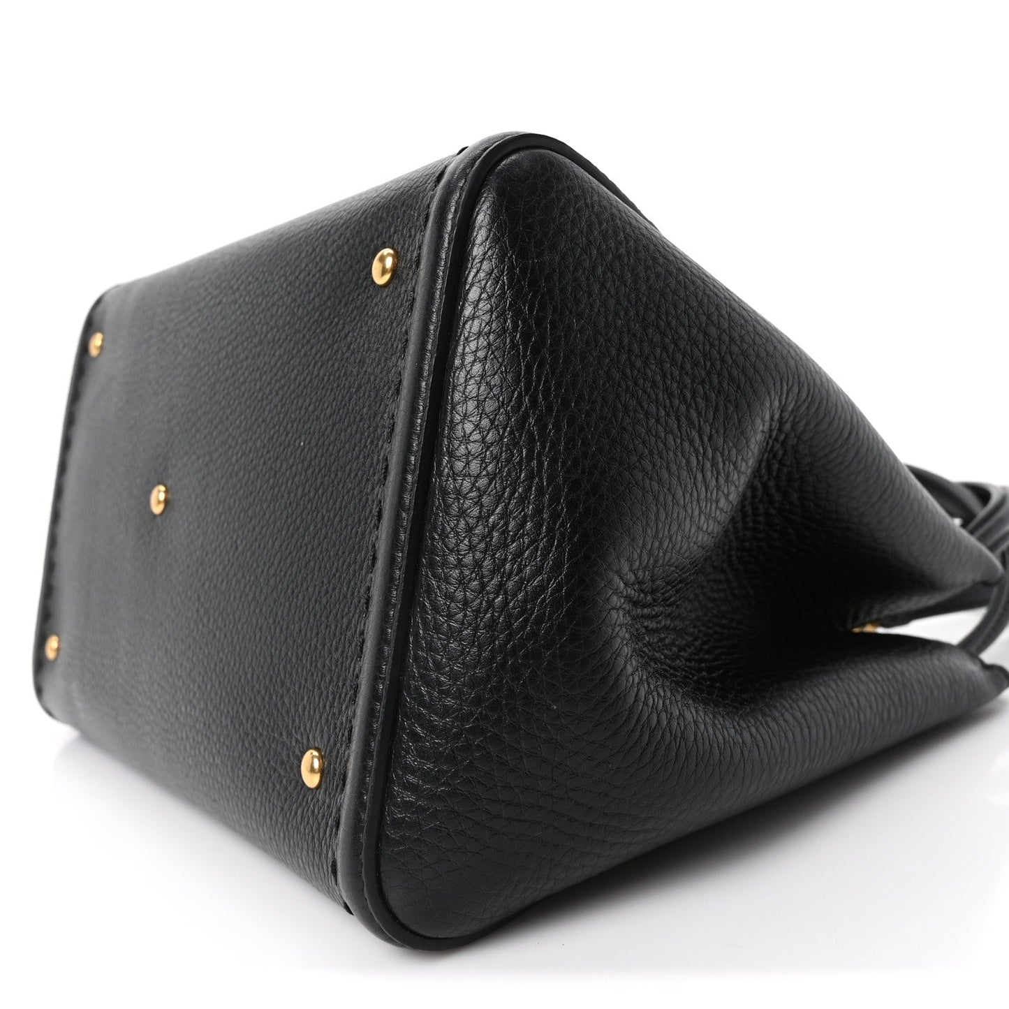Soft Grainy Calfskin Alltime Medium Handbag Black