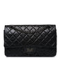 Aged Calfskin Quilted 2.55 Reissue 225 Flap  So Black
