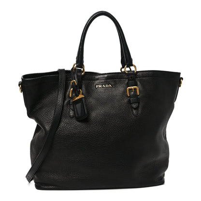 Vitello Daino Tote Black