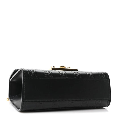 Guccissima Small Padlock Shoulder Bag Black