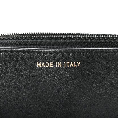 Lambskin Quilted Trendy CC Wallet On Chain WOC Black