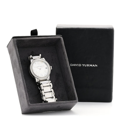 Stainless Steel Diamond Bezel Mother of Pearl 34mm Classic Quartz Watch