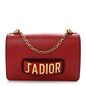 Calfskin J'Adior Chain Flap Bag Red