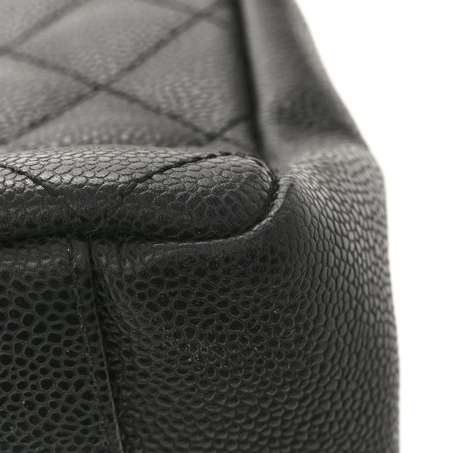 Caviar Quilted Grand Shopping Tote GST Black