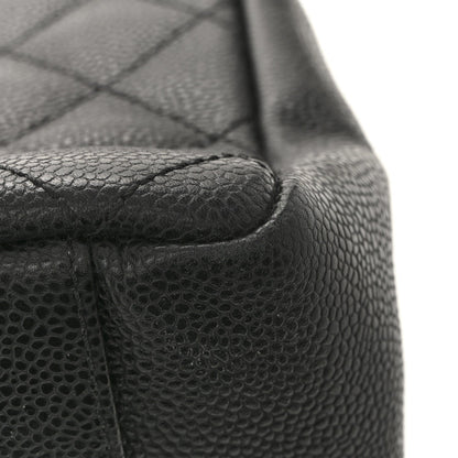 Caviar Quilted Grand Shopping Tote GST Black
