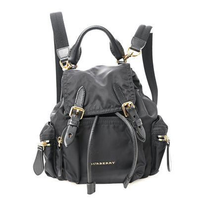 Nylon Small Crossbody Rucksack Backpack Black