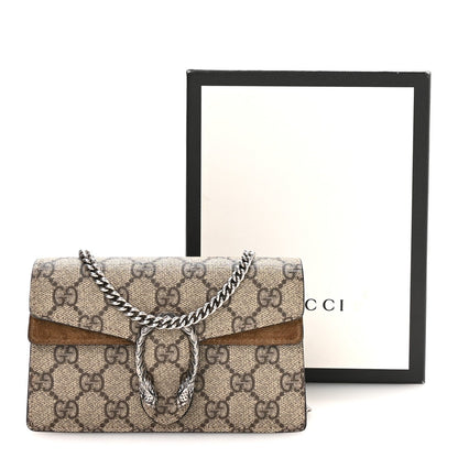GG Supreme Monogram Super Mini Dionysus Shoulder Bag Taupe