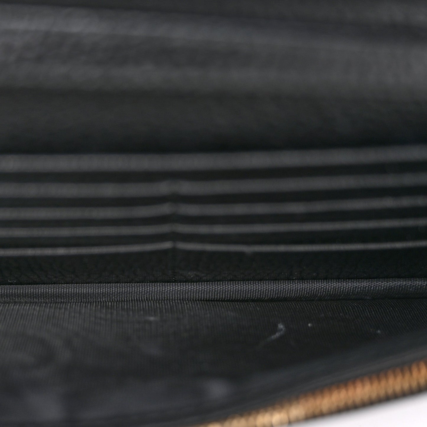 Dollar Calfskin Mini Swing Wallet Bag Black