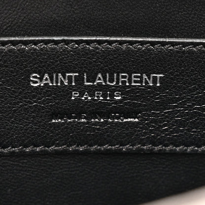 Croc Embossed Calfskin Classic Kate Monogram Clutch Fog