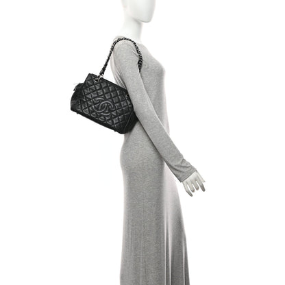 Caviar Quilted Petit Timeless Tote PTT Black
