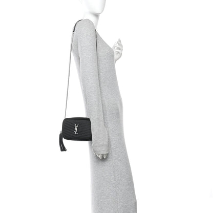 Grain De Poudre Matelasse Monogram Mini Lou Camera Bag Black